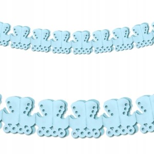 Girlanda wózki baner Baby Shower Roczek
