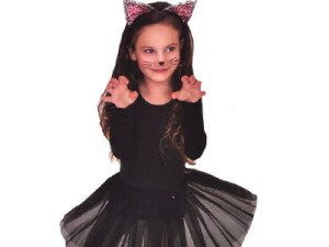 Strój kotka przebranie uszy opaska tutu