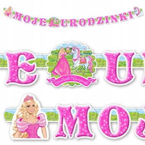 Baner Moje Urodzinki księżniczka 236 cm