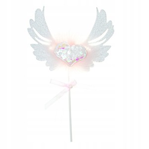 Topper do ciasta serce ze skrzydłami