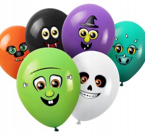 Balony potwory halloween naklejki zrób to sam 6szt