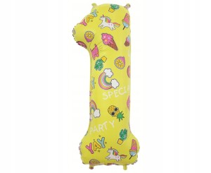 Balon foliowy Cyfra 1,  78 cmcmc