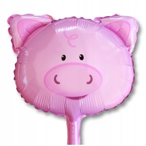 Balon foliowy świnka, 24,5 cm.