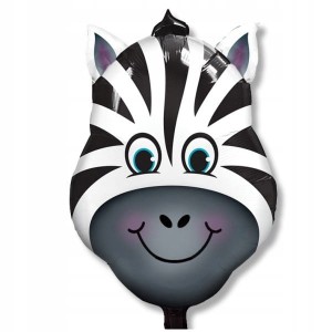 Balon foliowy zebra, 34 cm. 