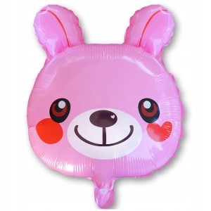 Balon foliowy miś różowy, 47 cm. 