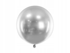 Balon okrągły kula Glossy srebrny Shiny