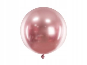 Balon okrągły Glossy różowe złoto