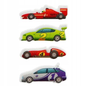 Naklejka wypukłe miękkie auta wyścigowe