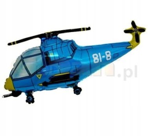 Balon foliowy niebieski Helikopter  61cm
