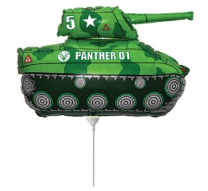 Balon foliowy Czołg wojskowy zielony