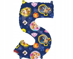 Balon foliowy cyfra 5 Psi Paw Patrol