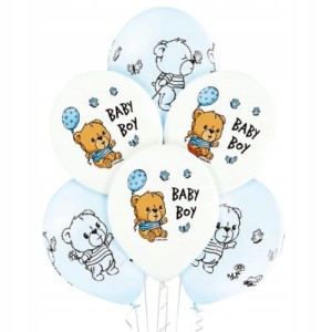 Balony Baby Boy Chłopiec 6 szt