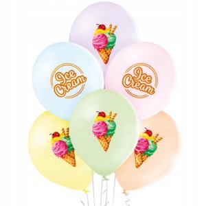 Balony Ice Cream lody  6szt mix