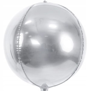 Balon foliowy Kula srebrny okrągły 40cm