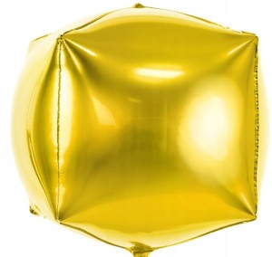 Balon foliowy sześcian złoty