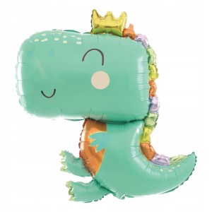 Balon foliowy zielony dinozaur