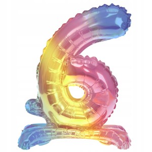 Balon foliowy stojący ombre cyfra 6