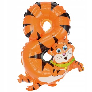 Balon foliowy liczba  8,  45 cm.
