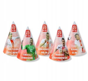 Czapeczki papierowe, urodzinowe,  6 szt.