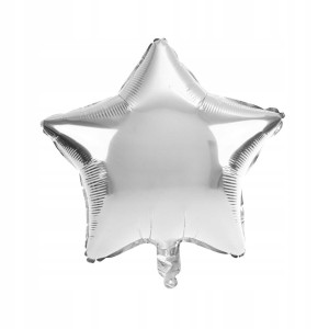 Balon foliowy gwiazdka  srebrna duża 61cm