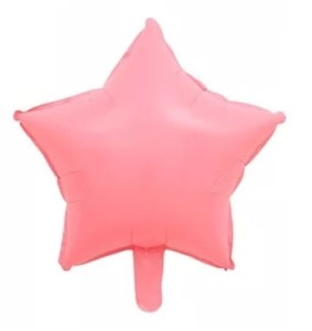 Balon foliowy gwiazda różowa pastel 45 cm