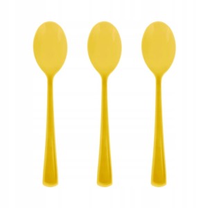Łyżki plastikowe żółte jednorazowe 10szt