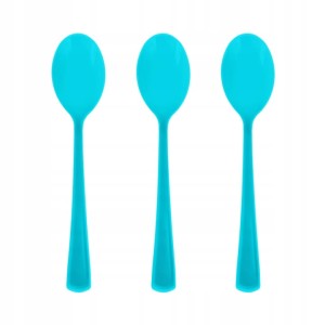 Łyżki plastikowe niebieskie jednorazowe