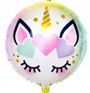 Balon foliowy, Jednorożec, 45 cm.