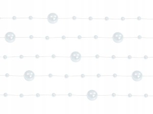 Girlanda perłowa biała