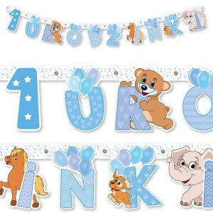 Girlanda baner niebieski 1 159cm