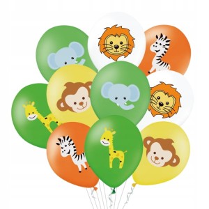 Balony zwierzątka Urodzinowe, 30 cm, 10 szt. 