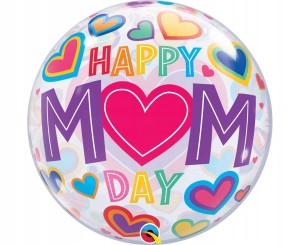 Balon foliowy Bubble Happy Mom day 56cm