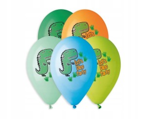 Balony dinozaury Dino Jurassic 5szt 30cm