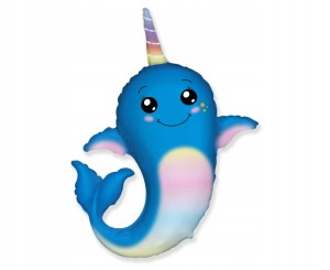 Balon foliowy Narwal, 35 cm.