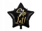 Balon foliowy Sto Lat czarny gwiazda Urodziny
