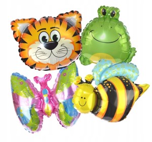Balony foliowe zwierzątka,  4 szt.