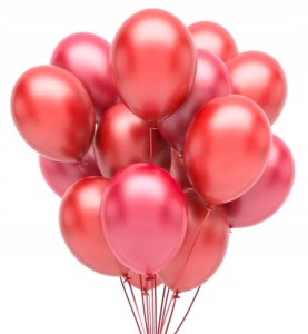 Balony platynowe czerwone  20szt