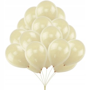 Balony kremowe metalizowane ecru