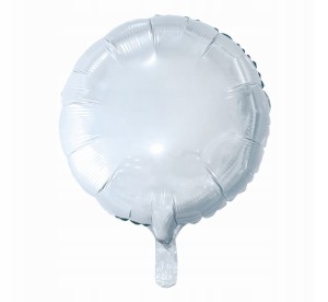 Balon foliowy okrągły kula biały 46 cm