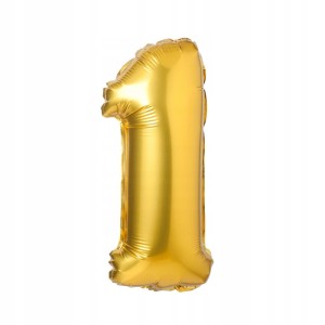Balon foliowy cyferka 1 złota 71cm