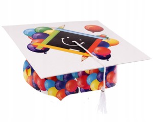 Biret dla dzieci kolorowy z chwostem