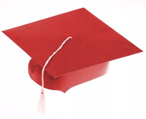 Biret czerwony dla dzieci  na ucznia