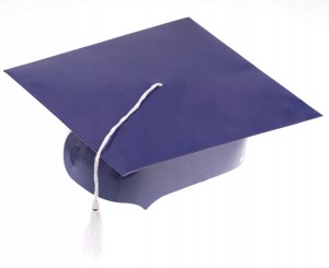 Biret dla dzieci  granatowy z chwostem