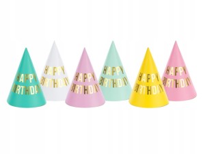 Czapeczki urodzinowe Happy Birthday