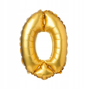 Balon foliowy cyfra 0 złota 71cm
