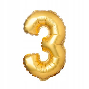 Balon foliowy cyra 3 złota  71cm