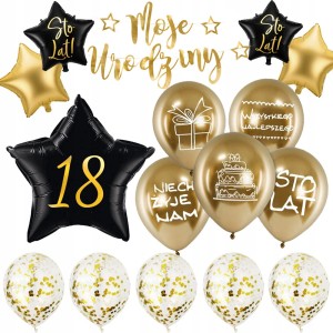 Balony zestaw dekoracji każda cyfra
