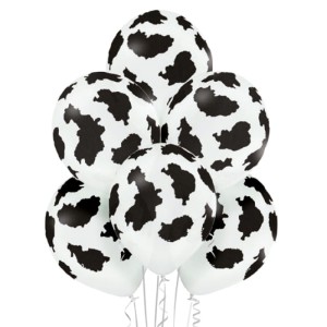 Balony krowie łatki krówkio ws zwierzę 6sz