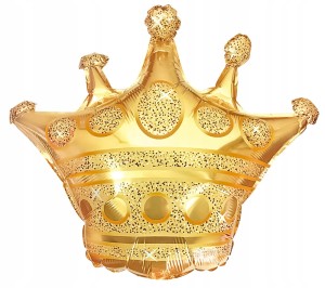 Balon foliowy korona złota Król Królowa
