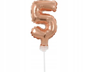 Balon foliowy Cyfra 5 na patyku